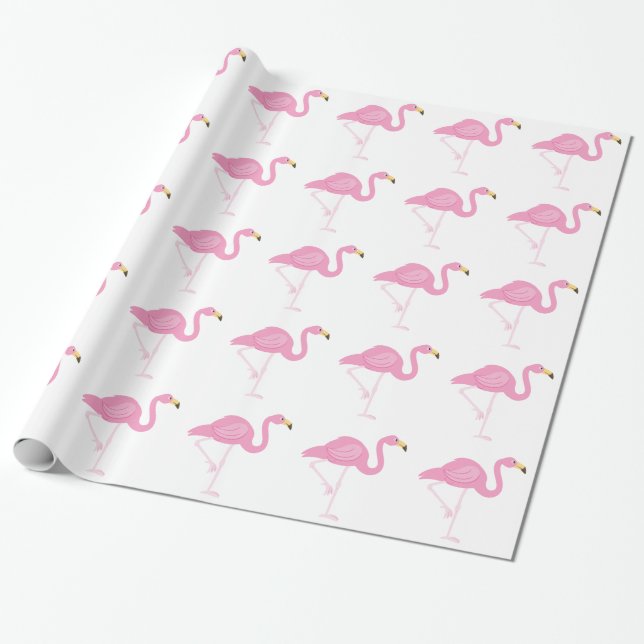 Papel De Presente Flamingo (Desenrolado)