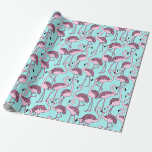 Papel De Presente Flamingo