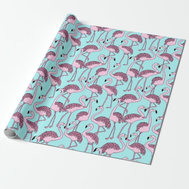 Papel De Presente Flamingo (Desenrolado)