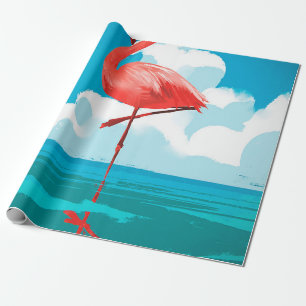 Papel De Presente Flamingo