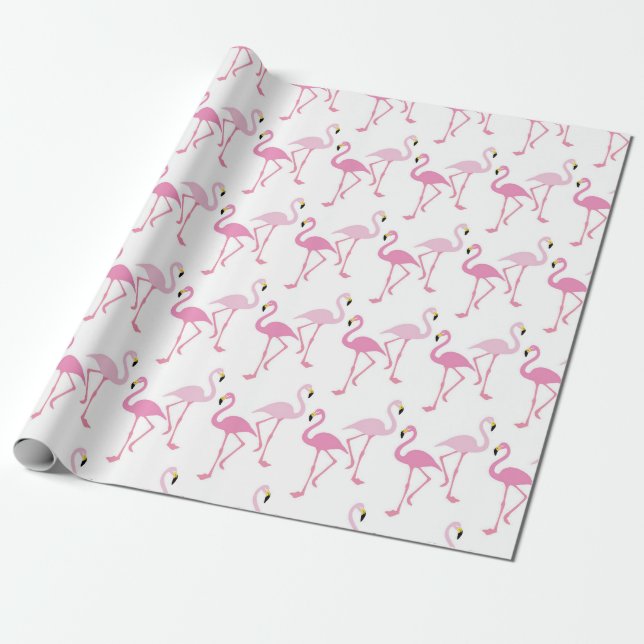 Papel De Presente Flamingo (Desenrolado)