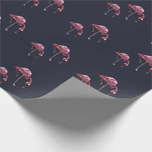 Papel De Presente Flamingo Cor-de-rosa Prato Vinho Bebê Engraçado