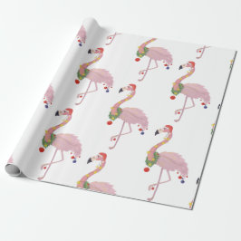 Papel De Presente flamingo de Papai Noel