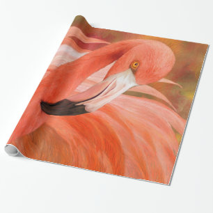 Papel De Presente Flamingo - espírito da arte Giftwrap do equilíbr