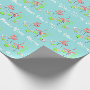 Papel de presente Flamingo Fandango Duo 2 Nome