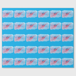 Papel De Presente Flamingo Hidratado