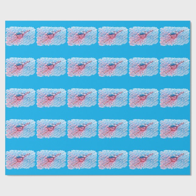 Papel De Presente Flamingo Hidratado (Aberto)
