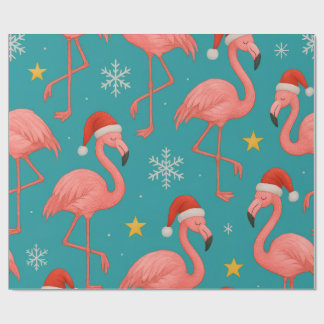 Papel De Presente Flamingo Noel: Desejos do inverno