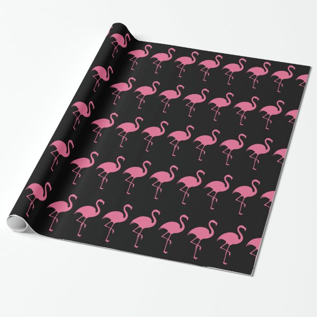 Papel De Presente Flamingo tropical na moda (Desenrolado)