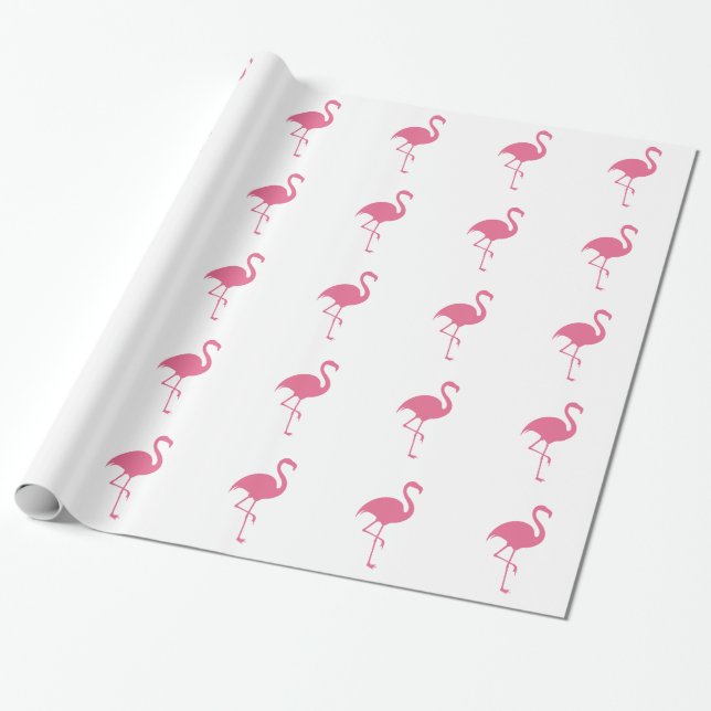 Papel De Presente Flamingo tropical na moda (Desenrolado)