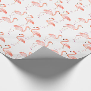 Papel De Presente Flamingos cor-de-rosa