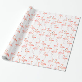 Papel De Presente Flamingos cor-de-rosa
