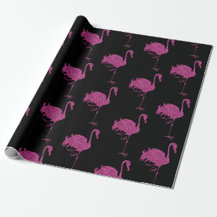 Papel De Presente Flamingos Cor-de-Rosa Brilhante Padronizados A Pre