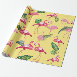 Papel De Presente Flamingos Love Patterno 3