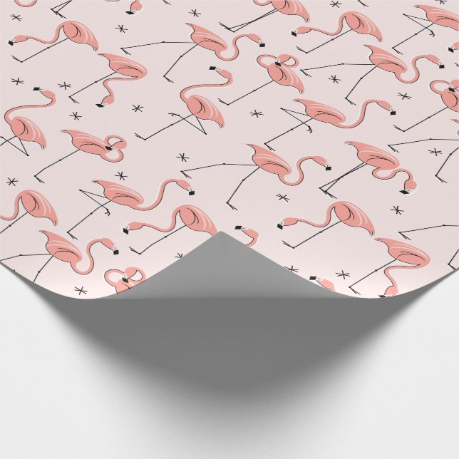 Papel De Presente Flamingos Papel de embalagem cor-de-rosa (Ponta)