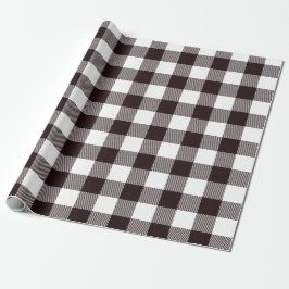 Papel De Presente Flannel Branco e Preto do Campo Russo