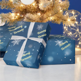 Papel De Presente Flatão de neve de queda personalizado