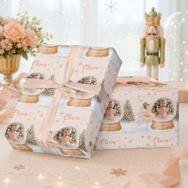 Papel De Presente Flauta de Nutcracker Bailarina com Foto Personaliz