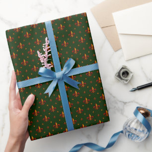 Papel De Presente Fleur De Lis