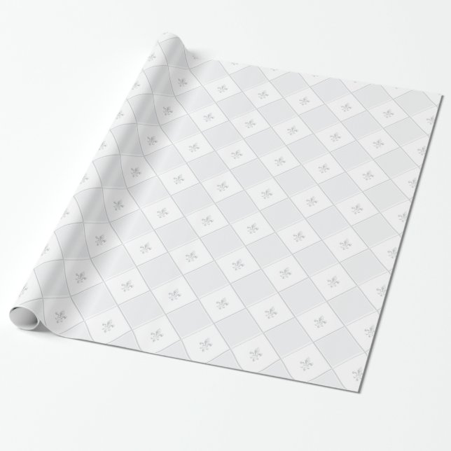 Papel De Presente Fleur de Lis (Desenrolado)