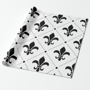 Papel De Presente Fleur De Lis Pattern
