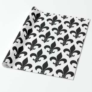 Papel De Presente Fleur de lis Pattern Classic