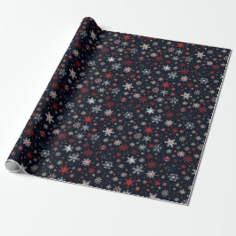Papel De Presente Floco de Natal Santa Claus Snowflake