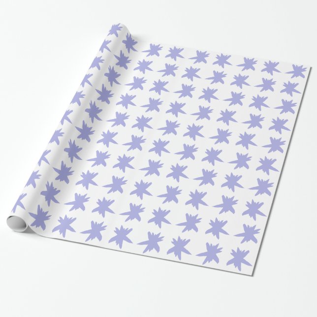 Papel De Presente Floco de neve azul (Desenrolado)
