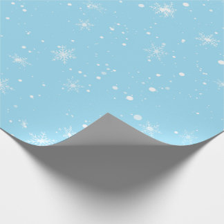 Papel De Presente Floco de neve branco de inverno Feriado de Natal C