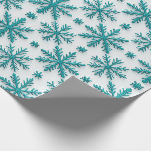 Papel De Presente ❄ Floco de Neve de Cristal Inverno Repetir Tile ❄