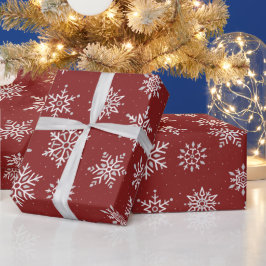 Papel De Presente Floco de neve de inverno moderno Feriado de Natal