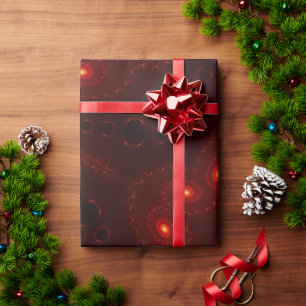 Papel De Presente Floco de neve Gótico Vermelho Escuro