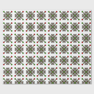 Papel De Presente Floco de Neve Mandala de Natal