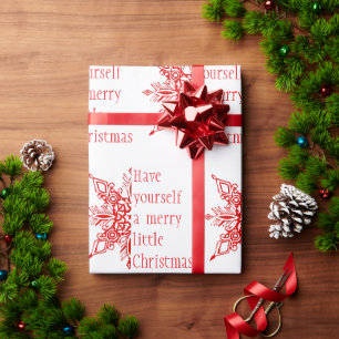 Papel De Presente Floco de neve Natal feliz (ou personalizar)
