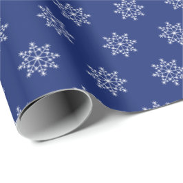 Papel De Presente Floco de neve Natal Padrão Natal Feriado Azul