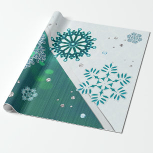 Papel De Presente Floco de neve torto 3D