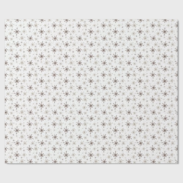 Papel De Presente Flocos de Neve Amarelo-Ouro (Aberto)