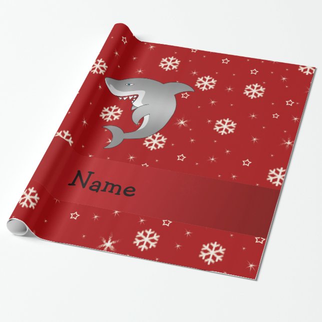 Papel De Presente Flocos de neve conhecidos personalizados do (Desenrolado)