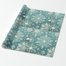 Flocos de Neve de Natal Decoupage Azul Turquesa Br