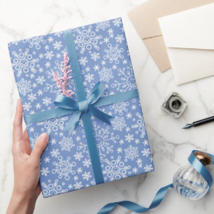 Papel De Presente Flocos de neve de rabo azul