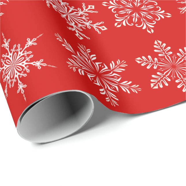 Papel De Presente Flocos de Neve e Papel de Molho de Natal (Ponta do rolo)
