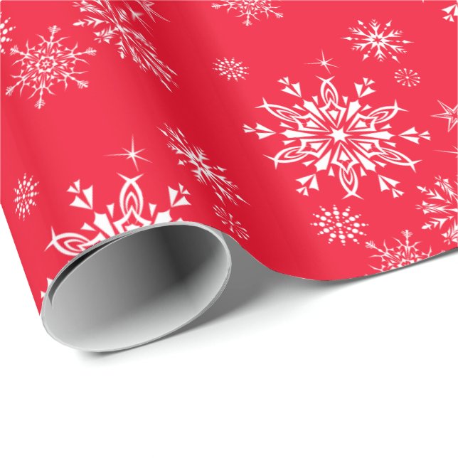 Papel De Presente Flocos de Neve e Papel de Molho de Natal (Ponta do rolo)