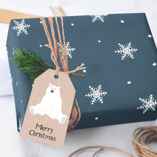 Papel De Presente Flocos de Neve Elegantes Natal 