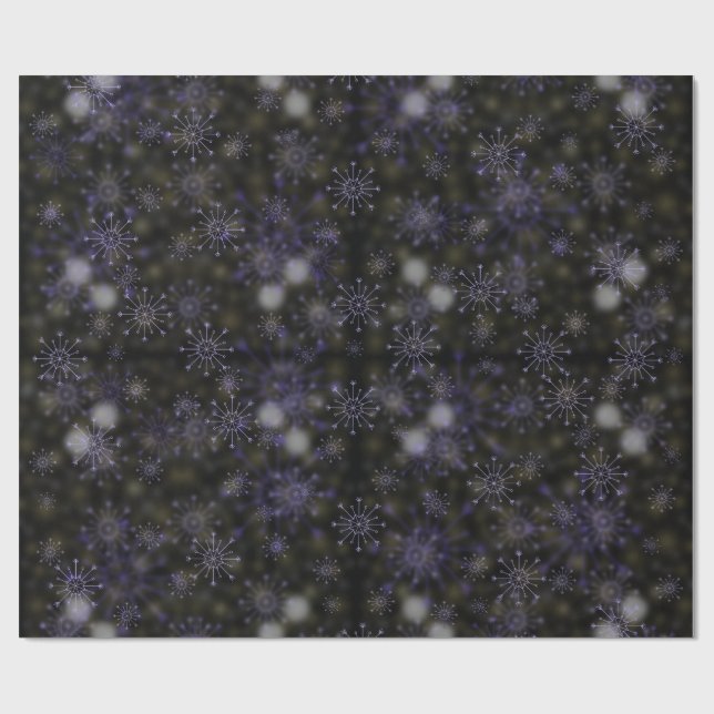 Papel De Presente Flocos de neve embrulhando papel (Aberto)