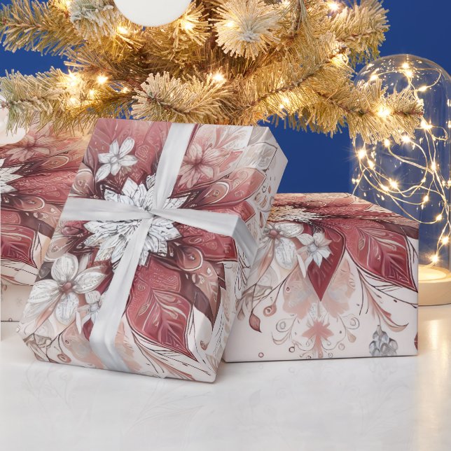 Papel De Presente Flocos de Neve Festivos (Feriados)