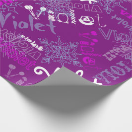 Papel De Presente Flocos de neve lacey personalizados de quebra-cabe