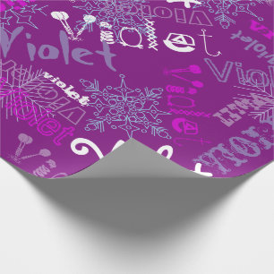 Papel De Presente Flocos de neve lacey personalizados de quebra-cabe