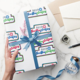 Papel De Presente Flocos de neve RGB em Cinzas