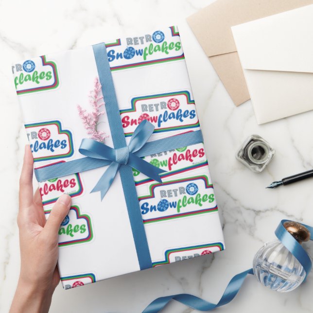 Papel De Presente Flocos de neve RGB em Cinzas (Presentear)