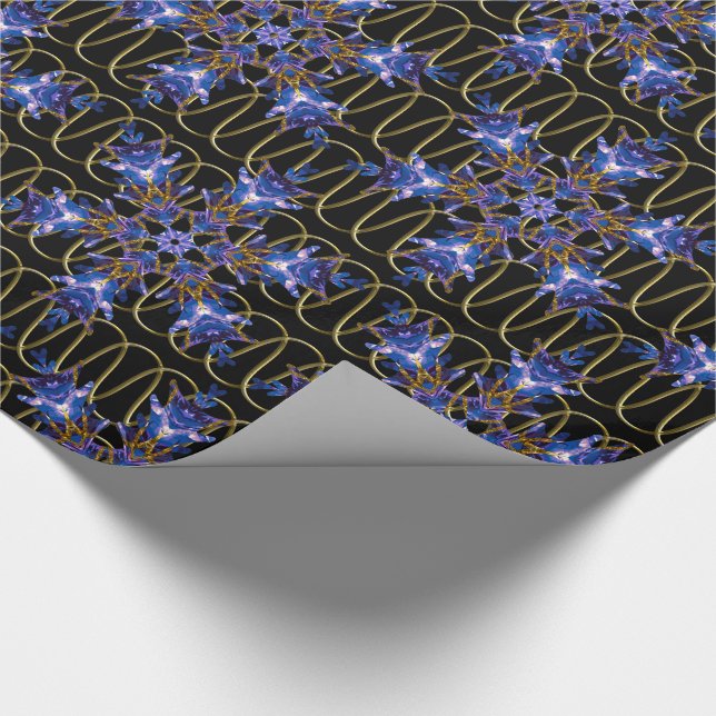 Papel De Presente Flocos flutuantes2 em papel de enrolamento cavalei (Ponta)